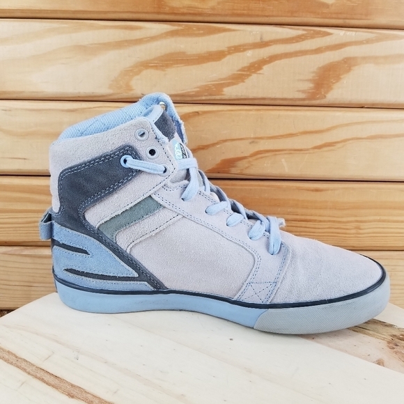 RARE TWEAK Sneakers Suede/Leather Lace-up Unisex Men's 8 / Women's 9.5 Blue Gray - Picture 9 of 11